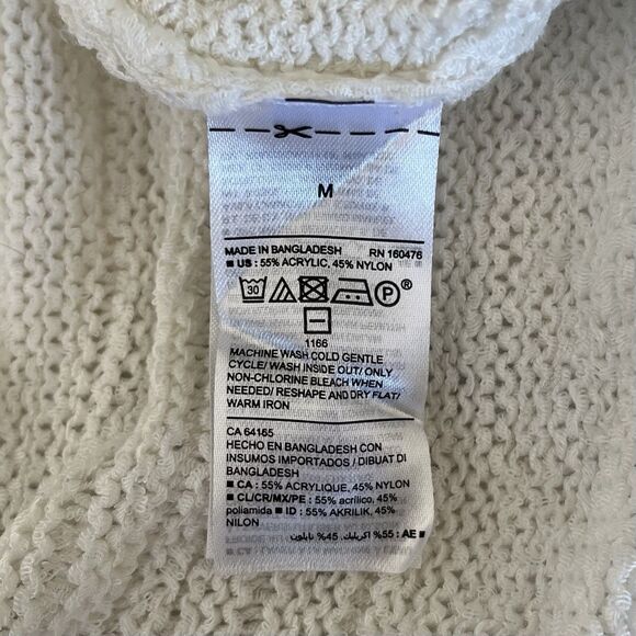 Old Navy Oversized Cardigan Sweater M w/ Pockets Beige Duster Coastal Minimalist - Picture 11 of 12